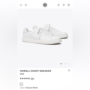 BRAND NEW Tory Burch “Howell Court” Sneakers in Black